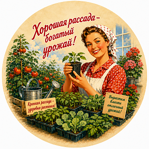Пазл Алма деревянный круглый 142 детали. Винтажная коллекция. Хорошая рассада