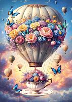 Пазл Cherry Pazzi 1000 деталей: Цветочный воздушный шар