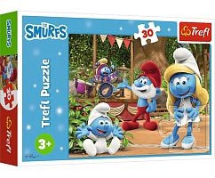 Пазл Trefl 30 деталей: Смурфетта и смурфики