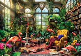 Пазл Clementoni 1000 деталей: Библиотека в теплице