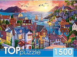 Пазл TOP Puzzle 1500 деталей: Приморский город на закате