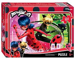 Пазл Step puzzle 104 деталей: Леди Баг и Супер-Кот