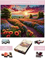 Пазл деревянный Алма 500 деталей Волшебство природы. Цветущее поле