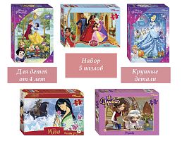 Набор Step Puzzle для детей 5 шт по 60 деталей: Мультфильмы-3