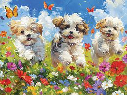 Пазл Cobble Hill 275 деталей: Радостные щенки