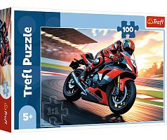 Пазл Trefl 100 деталей: Мотоцикл на треке