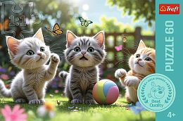 Пазл Trefl 60 деталей: Три котенка