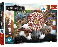 Пазл Trefl 100 деталей: Драконы в действии
