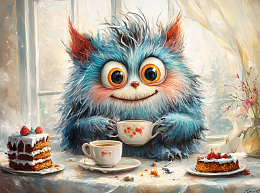 Пазл Алма мини 150 деталей. Синий монстрик.