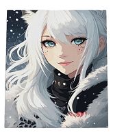 Алмазная мозаика с подрамником Рыжий Кот: Беловолосая девушка (полное заполнение)