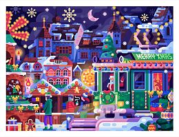 Пазл Pintoo 1200 деталей: Рождественская ярмарка