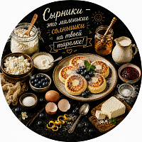 Пазл Алма деревянный круглый 142 детали. Цветы и натюрморты. Сырники