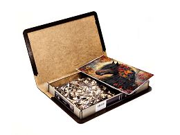 Пазл Алма ПРЕМИУМ деревянный 1000 деталей. Лошади. В объятиях осени