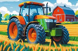 Пазл Trefl 60 деталей: Трактор