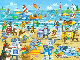 Пазл Pintoo 1200 деталей: Питер Эддерли. Собачий пляж