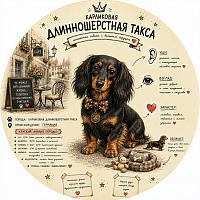 Пазл Алма деревянный круглый 142 детали. Собаки. Карликовая такса