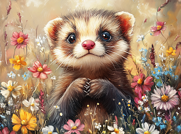 Пазл Алма мини 150 деталей. Хорек