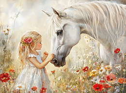 Пазл Алма мини 150 деталей. Белая лошадь