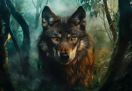 Пазл деревянный Алма 1000 деталей. Дикие и симпатичные. Волк из мрака