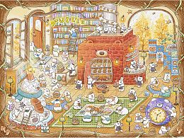 Пазл Pintoo 1200 деталей: kumako. Пекарня-пазлы