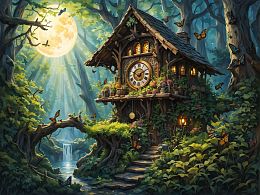 Пазл деревянный Алма 300 деталей Странное время. Часы №1