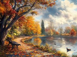 Пазл деревянный Алма 500 деталей Волшебство природы. Осень в парке