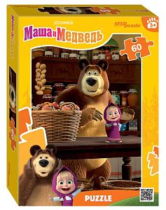 Пазл Step puzzle 60 деталей: Маша и Медведь. Лесные истории