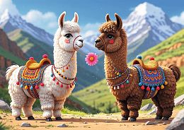 Пазл Trefl 200 деталей: Разноцветные ламы