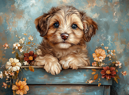 Пазл Алма мини 150 деталей. Пушистый щенок