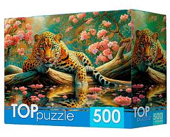 Пазл TOP Puzzle 500 деталей: Леопард на озере