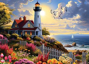 Пазл Cobble Hill 500 деталей: Маяк надежды