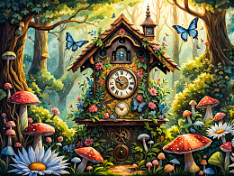 Пазл деревянный Алма 500 деталей Странное время. Грибное время