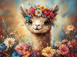 Пазл Алма мини 150 деталей. Венок для ламы